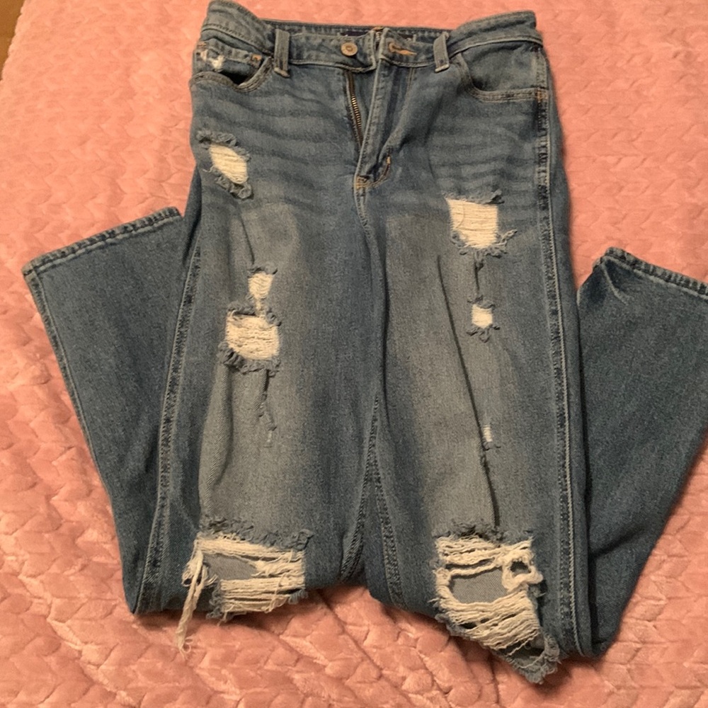 Hollister Distressed Mom Jeans Size 1